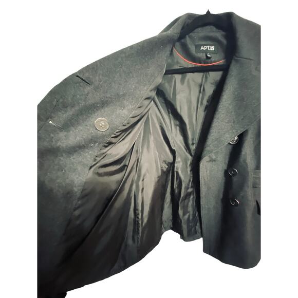 Apt 9 Peacoat Gray Size Small Collared Wool Blend - Picture 7 of 14